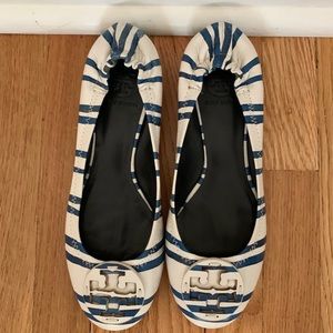 Striped Tory Burch flats